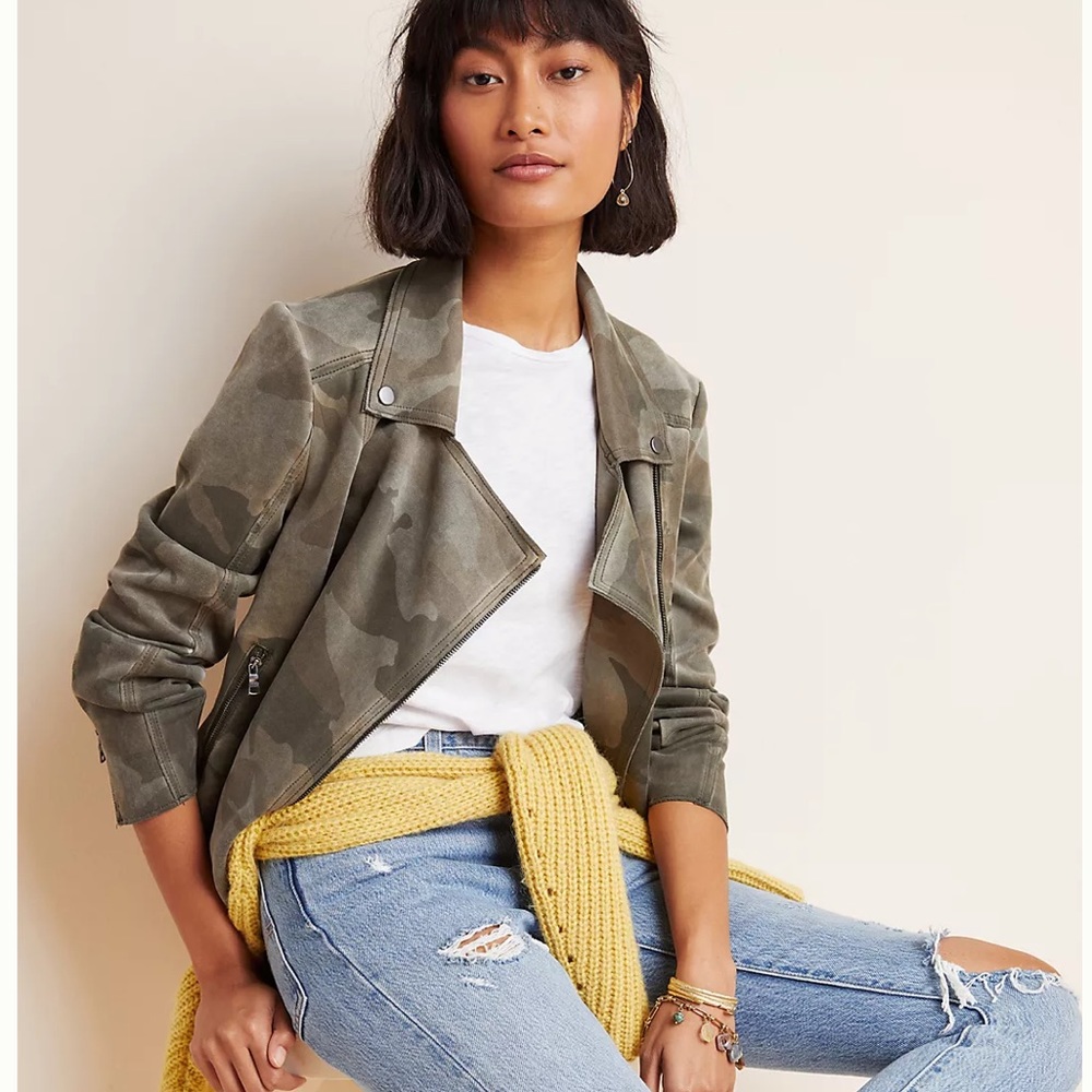 Marrakech camo sueded moto jacket H